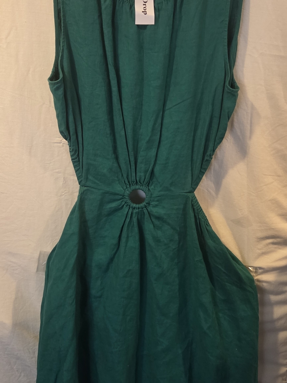 The Drop Teal XL Cutout O-Ring Midi Maxi Cutout Sleeveless Dress